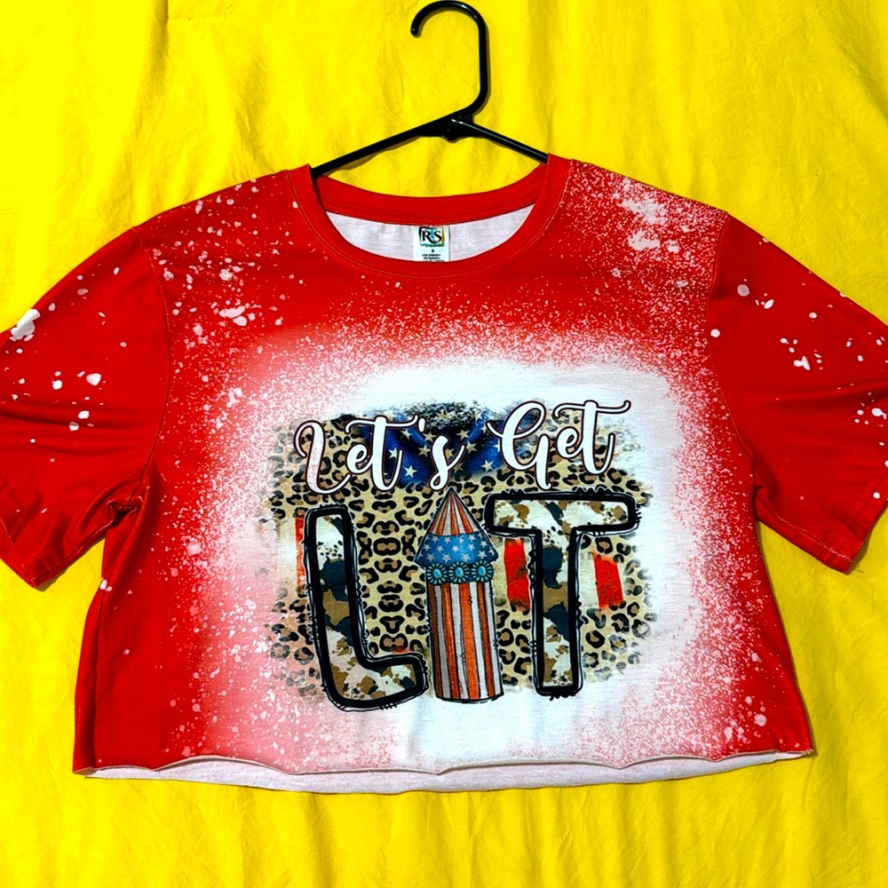 4th of July cropped tee